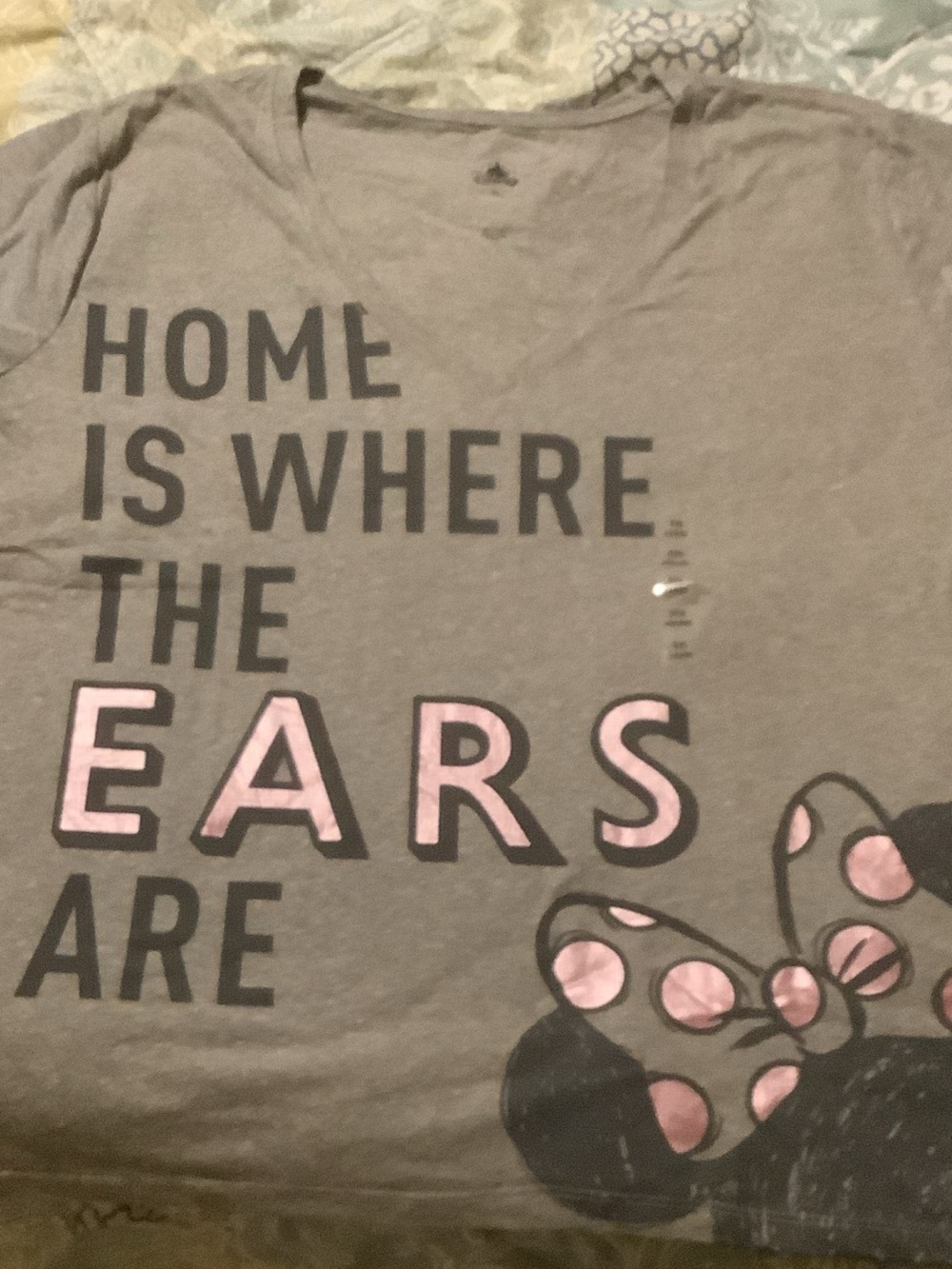 Women’s 2xl shirt subcategory classification Disney gray and pink.